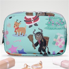 Green Krampus Christmas Make Up Pouch (small) by NerdySparkleGoth