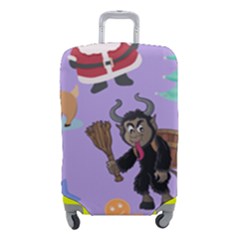 Purple Krampus Christmas Luggage Cover (small) by NerdySparkleGoth