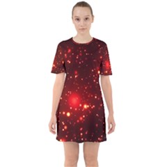 Firework-star-light-design Sixties Short Sleeve Mini Dress by Jancukart