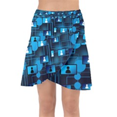 Smartphone-system-web-news Wrap Front Skirt by Jancukart