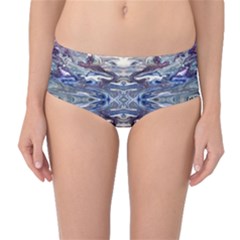 Abstract Pouring Mid-waist Bikini Bottoms by kaleidomarblingart