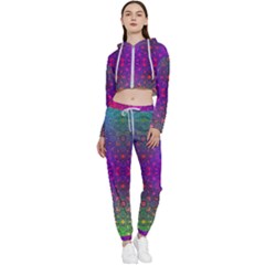 Stained Glass Vision Cropped Zip Up Lounge Set by Thespacecampers