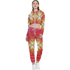 Lava Liquid Cropped Zip Up Lounge Set by Thespacecampers