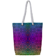 Stained Glass Full Print Rope Handle Tote (small) by Thespacecampers