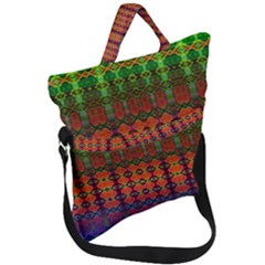 Pixels Fold Over Handle Tote Bag by Thespacecampers