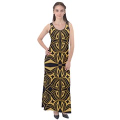 Abstract Pattern Geometric Backgrounds Sleeveless Velour Maxi Dress by Eskimos