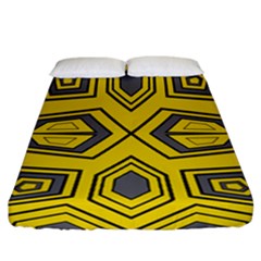 Abstract Pattern Geometric Backgrounds Fitted Sheet (california King Size) by Eskimos