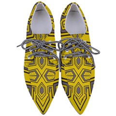 Abstract Pattern Geometric Backgrounds Pointed Oxford Shoes by Eskimos