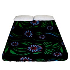 Folk Flowers Print Floral Pattern Ethnic Art Fitted Sheet (california King Size) by Eskimos