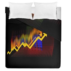 Logo-finance-economy-statistics Duvet Cover Double Side (queen Size) by Jancukart