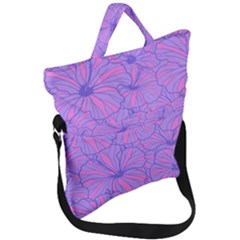 Flower-b 001 Fold Over Handle Tote Bag by nate14shop