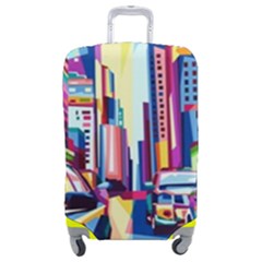 City-street-car-road-architecture Luggage Cover (medium) by Jancukart