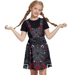 Abstract-artwork-art-fractal Kids  Apron Dress by Sudhe