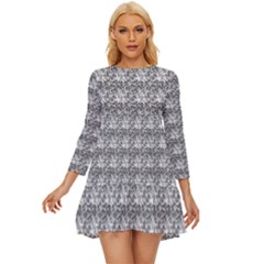 Digitalart Long Sleeve Babydoll Dress by Sparkle