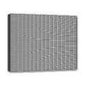 Soot Black and White Handpainted Houndstooth Check Watercolor Pattern Canvas 10  x 8  (Stretched) View1