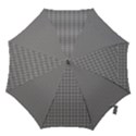 Soot Black and White Handpainted Houndstooth Check Watercolor Pattern Hook Handle Umbrellas (Medium) View1