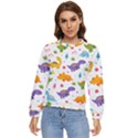 Dinosaurs-seamless-pattern-kids 003 Women s Long Sleeve Raglan Tee View1