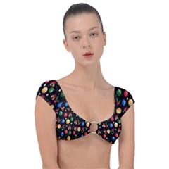 Gradient-christmas-pattern-design Cap Sleeve Ring Bikini Top by nate14shop