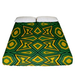 Abstract Pattern Geometric Backgrounds Fitted Sheet (california King Size) by Eskimos