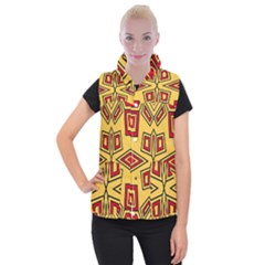 Abstract Pattern Geometric Backgrounds Women s Button Up Vest by Eskimos