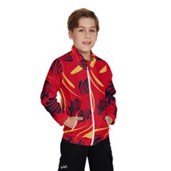 Folk Flowers Print Floral Pattern Ethnic Art Kids  Windbreaker by Eskimos