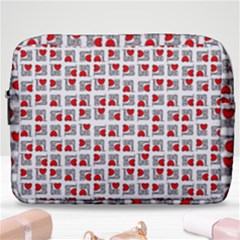 Spanish Love Phrase Motif Pattern Make Up Pouch (large) by dflcprintsclothing