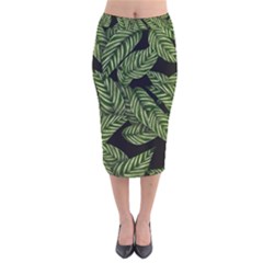  Leaves  Velvet Midi Pencil Skirt by artworkshop