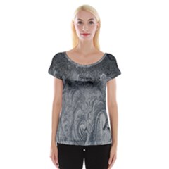 Ice Frost Crystals Cap Sleeve Top by artworkshop