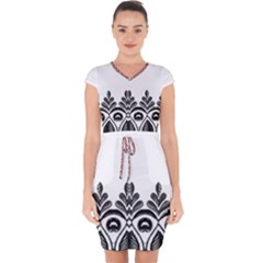 Im Fourth Dimension Black White 5 Capsleeve Drawstring Dress  by imanmulyana