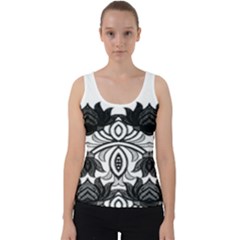 Im Fourth Dimension Black White 6 Velvet Tank Top by imanmulyana