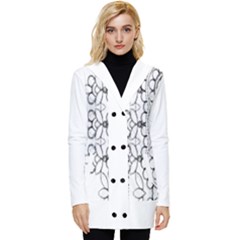 Im Fourth Dimension Black White 7 Button Up Hooded Coat  by imanmulyana