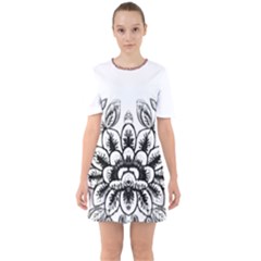 Im Fourth Dimension Black White 10 Sixties Short Sleeve Mini Dress by imanmulyana