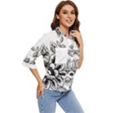 IM Fourth Dimension Black White 10 Women s Quarter Sleeve Pocket Shirt View2