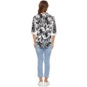 IM Fourth Dimension Black White 10 Women s Quarter Sleeve Pocket Shirt View4