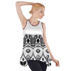 Im Fourth Dimension Black White 12 Side Drop Tank Tunic by imanmulyana