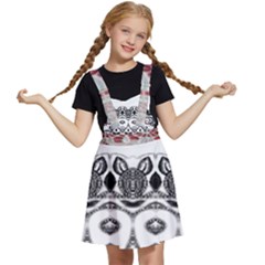 Im Fourth Dimension Black White 12 Kids  Apron Dress by imanmulyana