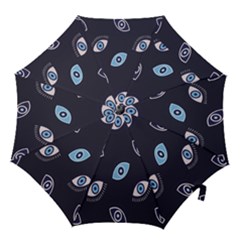 Eyes Evil Eye Blue Pattern Design Hook Handle Umbrellas (small) by artworkshop