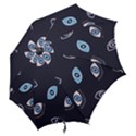 Eyes Evil Eye Blue Pattern Design Hook Handle Umbrellas (Large) View2