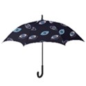 Eyes Evil Eye Blue Pattern Design Hook Handle Umbrellas (Large) View3