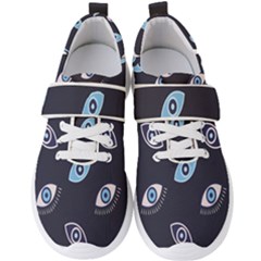 Eyes Evil Eye Blue Pattern Design Men s Velcro Strap Shoes by artworkshop