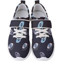 Eyes Evil Eye Blue Pattern Design Men s Velcro Strap Shoes View1