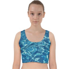  Surface Abstract  Velvet Racer Back Crop Top by artworkshop