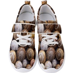 Snail Shells Pattern Arianta Arbustorum Men s Velcro Strap Shoes by artworkshop