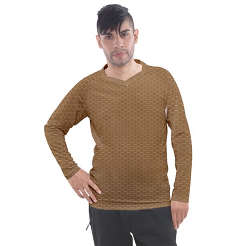 Template-wood Design Men s Pique Long Sleeve Tee by nateshop