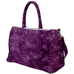 Background Purple Love Duffel Travel Bag by nateshop