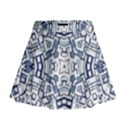 Blue-design Mini Flare Skirt View1