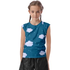 Clouds Kids  Raglan Cap Sleeve Tee by nateshop