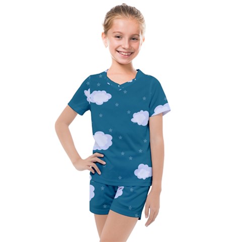 Clouds Kids  Mesh Tee And Shorts Set by nateshop