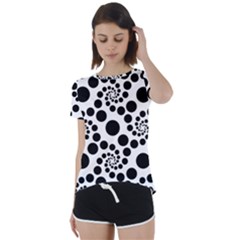 Dot Short Sleeve Foldover Tee by nateshop