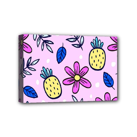 Flowers Purple Mini Canvas 6  X 4  (stretched) by nateshop